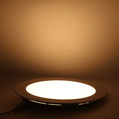 Dimmable 24W 11 inch Ultra-Thin Round LED Panel Light Ceiling, 1700lm, 150W Incandescent Equivalent, 3000K Warm White, LED Recessed Lighting for Home, Office, Commercial Lighting - color: Warm White(3000K), size: 24W