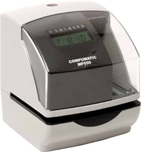 MP550 Digital Electronic Time Recorder & Document Stamp | Heavy duty & durable. Programmable print can include date, time, numbering, and text. For employee payroll, job forms, more
