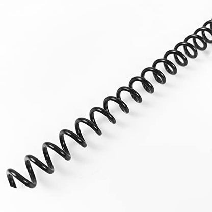Binditek Plastic Spiral Binding Coils, 6 mm, 4:1 Pitch, Black, 50 Pack | Coil Binding Spines, 1/4", 30 Sheet Capacity, 48 Loops, for Letter-Size Reports, Presentations, School and Office Projects - size: 6mm, style: 50P , Black