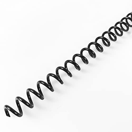 Binditek Plastic Spiral Binding Coils, 6 mm, 4:1 Pitch, Black, 100 Pack - size: 6mm, style: 100P , Black
