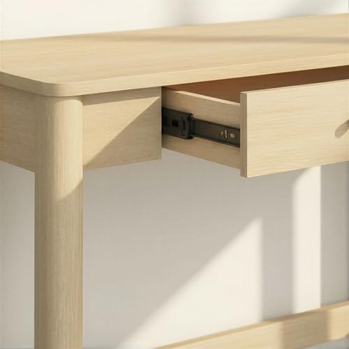 Walker Edison Penelope Modern Writing Desk with Drawer Storage, 44 Inch, Coastal Oak - color: Coastal Oak