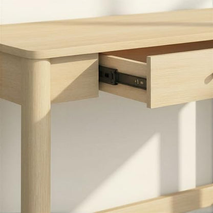 Walker Edison Penelope Modern Writing Desk with Drawer Storage, 44 Inch, Coastal Oak - color: Coastal Oak
