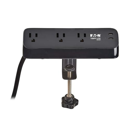 Eaton Tripp Lite TLP310U30CLAMPB Desk Clamp Surge Protector & 2 USB-C Ports