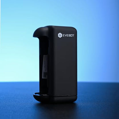 EVEBOT Handheld Inkjet Printer for Any Surface 1.02 Inch Nozzle Portable Bluetooth Wireless Smart Label Printer for QR Code Barcode Production Date Time Logo Batch Number - Black 1PCS