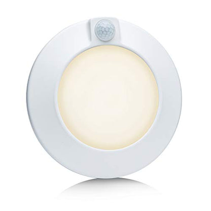 Closet Lights Motion Sensored Indoor Ceiling Mount LED- 10W 3000K Closet Stair Porch Ceiling Pantry Motion Activated Light, 6-7/8 Inch 90CRI 600lm Hardwire to Junction Box, No Battery, Damp Rated ETL - color: 3000K Warm White