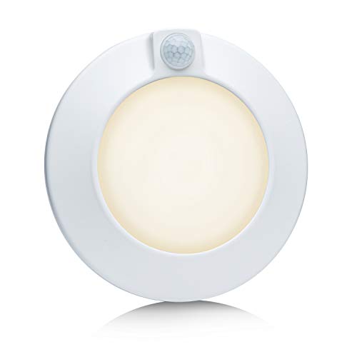 Closet Lights Motion Sensored Indoor Ceiling Mount LED- 10W 3000K Closet Stair Porch Ceiling Pantry Motion Activated Light, 6-7/8 Inch 90CRI 600lm Hardwire to Junction Box, No Battery, Damp Rated ETL - color: 3000K Warm White