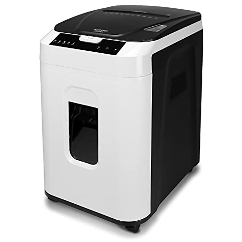 Aurora Commercial Grade 200-Sheet Auto Feed High Security Micro-Cut Paper Shredder/ 60 Minutes/Security Level P-5 - style: 200-Sheet AutoFeed MicroCut