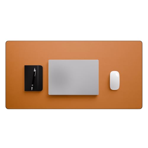 Jotsome Leather Desk Pad Mat, 34" x 17", Tan | Non-Slip Desk Blotter Pad - Desk Protector for Office, Home, Laptop and Desktop - color: Tan, size: 34" x 17"