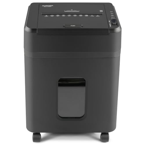 Aurora Professional Grade AU110MA 110-Sheet Auto Feed Micro-Cut Paper and Credit Card Shredder with 4 Gallon Pullout Basket / 30 Minutes/Security Level P-4 - size: 110-Sheet AutoFeed MicroCut