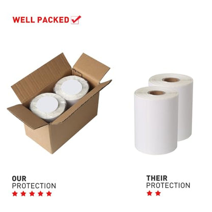 [2 Rolls, 440 Labels] 4”x 6” Postage Thermal Shipping Labels 4x6 Thermal Labels Roll Compatible with Dymo 4XL 1744907 LabelWriter - size: 2 pack