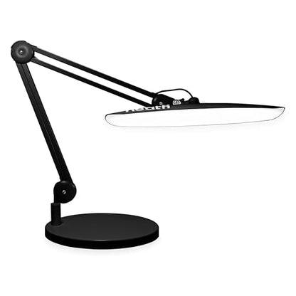 Neatfi LED Desk Lamp with Base, 2200 Lumens, 24W, 20-Inch Wide Head (Black) - color: Black, size: Non-CCT with Base