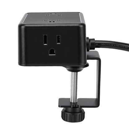 Desk Clamp Power Strip, 4 AC Outlets, Fast Charge USB Ports, for Home and Office Charging Station (US Plug)