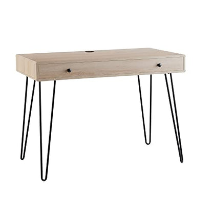 Realspace® Callay 42" W Writing Desk, Blonde Oak/Black