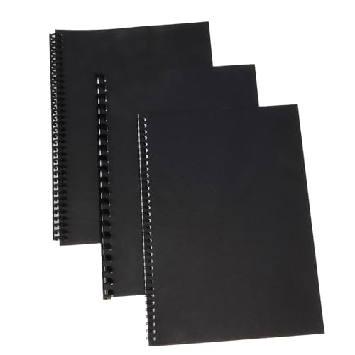 RAYSON 8.5" x 11" Black Leather Texture Binding Covers, 12 Mil Thick, 230gsm Paper, Un-Punched, Letter Size, 100 Pack