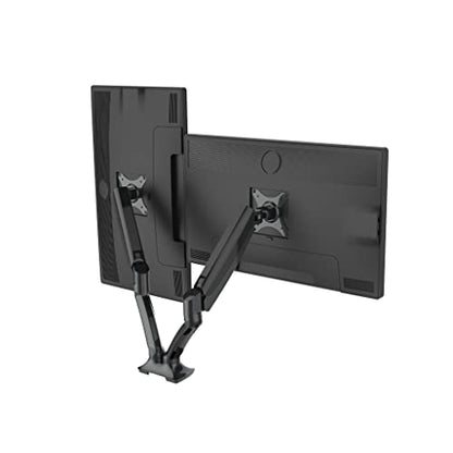 Progressive Desk Dual Gas Spring Monitor Mount Stand - Fits 10"-27" Monitors - ±180° Monitor Rotation - Arm Holds Up to 20 lbs per Arm - style: Dual 10"-27"