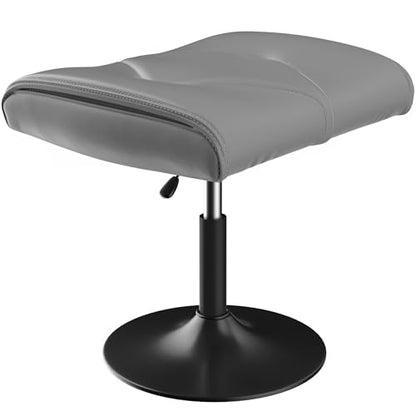 VECELO Foot Rest Under Desk Ottoman, PU Height Adjustable Footrest with Comfort Padding, Leg Rest for Desk for Relieving Leg Pain, Stiffness, and etc, Gray - color: Gray
