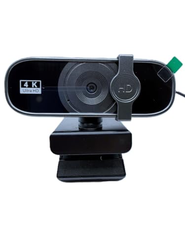 4K Ultra HD Webcam, Auto Focus, Black, USB 2.0, 95-Degree Wide Angle, Digital Image Stabilization, Video Conferencing Camera for Desktop Computer