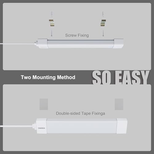LED Tube Light Fixture with Plug Under Cabinet Lighting Dimming and Color With Remote wireless wall switch 36 inch 25W 2500LM 3000-6500K adjustable LED Tube Light Fixture for Cabinet Closet Office - size: 36 inch