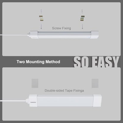 LED Tube Light Fixture with Plug Under Cabinet Lighting Dimming and Color With Remote wireless wall switch 16 inch 15W 1500LM 3000-6500K adjustable LED Tube Light Fixture for Cabinet Closet Office - size: 16 inch