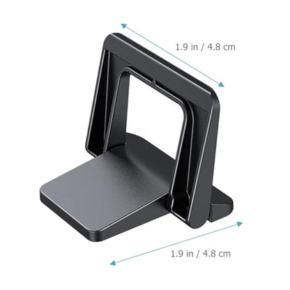Ergonomic Laptop Stand and Airflow Riser for Desk, 2pcs Black PC Material Invisible Laptop Holder Supports Cooling and Height Elevation for Office and Home Use