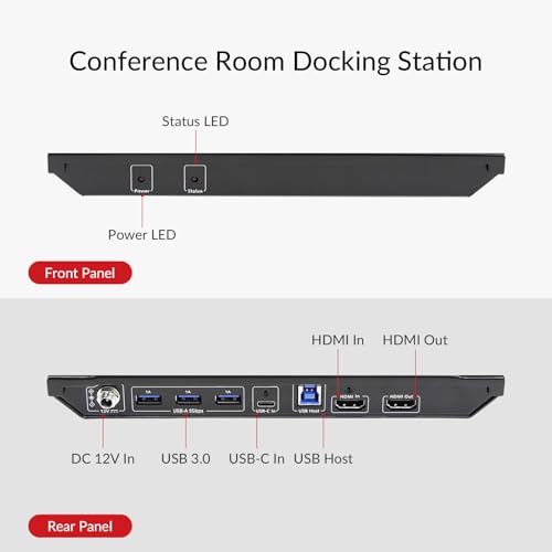 AV Access Conference Docking Station, 4K Presentation Switch System | Screen Mirroring, HDMI & USB C 4K Input, Hybrid Conference System, 3 USB 3.0 Ports for Webcam and Speakerphone