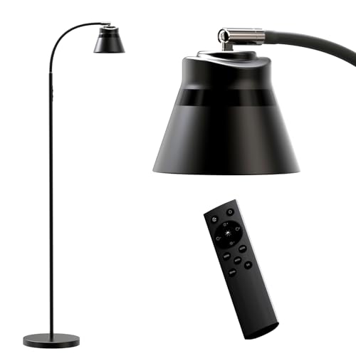 AXX Reading Floor Lamp with Remote for Task, Craft, Architect - color: Black