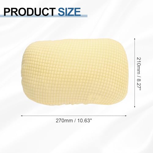 uxcell Office Chair Pillow Cover, Office Chair Headrest Attachment Removable Headrest Protector for Home Desk Computer Chairs, Beige - color: Beige