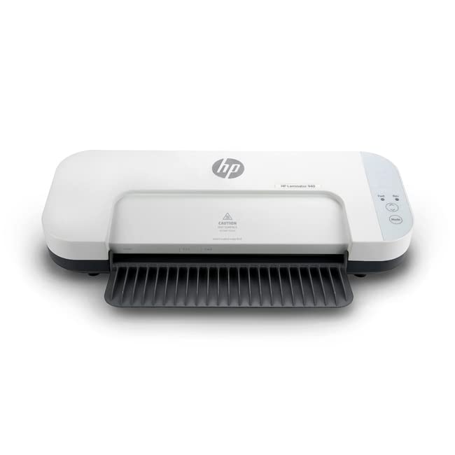 HP - Hot & Cold Laminator Machine with 50 Laminating Pouches, 9.2-Inch Thermal Laminator with 4 Rollers, Ideal for Photos & Documents