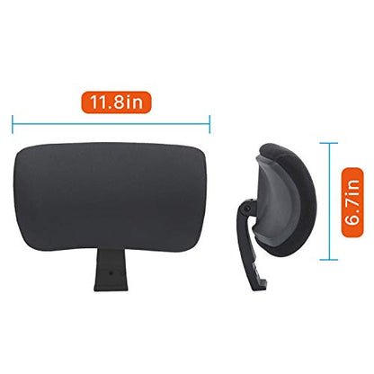 CLATINA Adjustable Height Upholstered Headrest for 247 Series Ergonomic High Swivel Executive Chair (Black) - color: Black