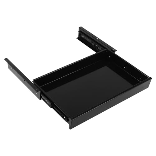 TFCFL 20 inch Under Desk Drawer for Desk, Standing Desk Drawer Attachment Under Desk Drawer Slide Out, Deep Under Desk Drawer Organizer Storage Organizer for Sit Stand Workstation (Black, 20 Inch) - color: Black, size: 20 Inch