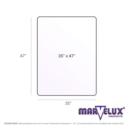 Marvelux Clear Hard Floor Protector Mat Waterproof Non-Slip PVC 35.5" x 47" - size: 35.5" x 47"