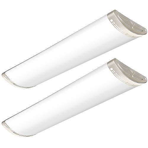 4FT Dimmable LED Light Fixture 80W 4000K Flush Mount, 2 Pack - size: 4FT