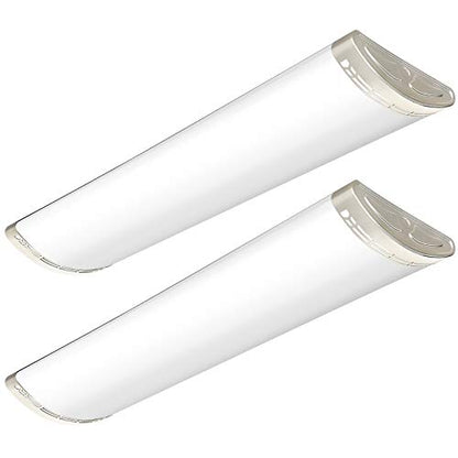 4FT Dimmable LED Light Fixture 80W 4000K Flush Mount, 2 Pack - size: 4FT