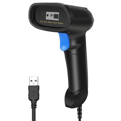 Handheld 1D&2D USB Barcode Scanner, Wired QR Code Scanner PDF417 Data Matrix Bar Code Reader with Long USB Cable for POS Mobile Payment, Convenience Store, Supermarket, Warehouse (TM-10C)