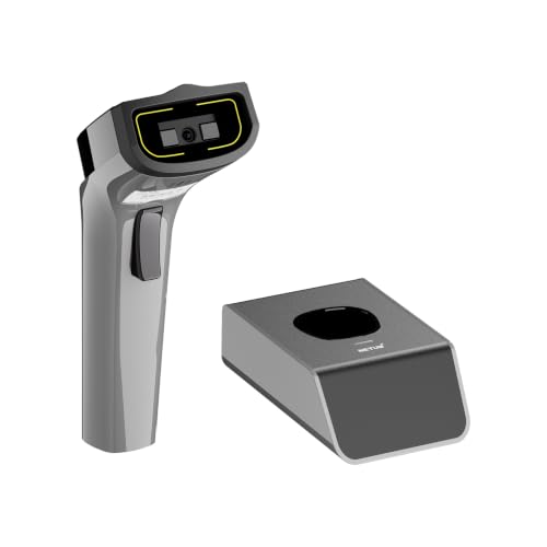 NETUM 1D Barcode Scanner, Wireless Bluetooth with Cradle, DS5000-Gray - color: Gray