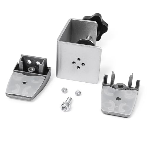 Heavy Duty Sneeze Guard Clamp For 0.1" to 1" Thick Panel,Desk Partition Support Clamps,Adjustable Aluminum Desktop Divider Holder,Easy to Install Desk Privacy Panel Clips, 4 Pack,Silver - color: Silver
