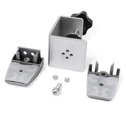 Heavy Duty Sneeze Guard Clamp For 0.1" to 1" Thick Panel,Desk Partition Support Clamps,Adjustable Aluminum Desktop Divider Holder,Easy to Install Desk Privacy Panel Clips, 4 Pack,Silver - color: Silver