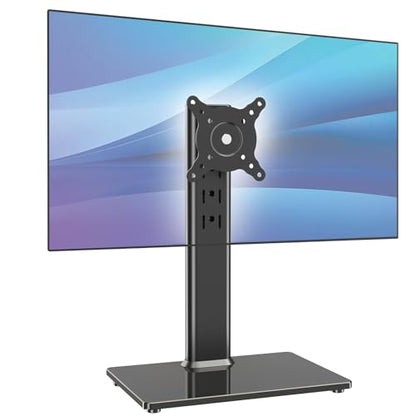 AX WABER Single Monitor Desk Stand Free-Standing Desk Mount Arm Riser for 13 inch to 32 inch Screen Freestanding VESA Mount Base, Adjustable Height, Tilt, Swivel, Rotation, Black AX05TB01 - size: Single monitor stand