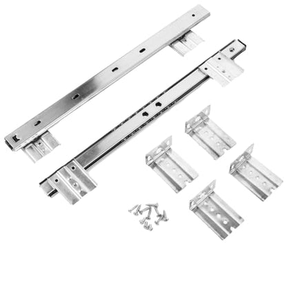 FAVOMOTO 14" Keyboard Drawer Slides - Heavy Duty Ball Bearing Keyboard Slides Under Desk Rails Rack Tray Accessories for Cabinet Furniture Hardware Rails