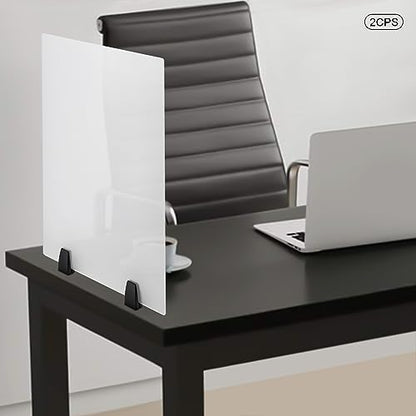 2 Pack Desk Privacy Panels, Clamp-on Acrylic Office Desk Divider, Office Partitions 24" x 18" - color: 24" X 18"