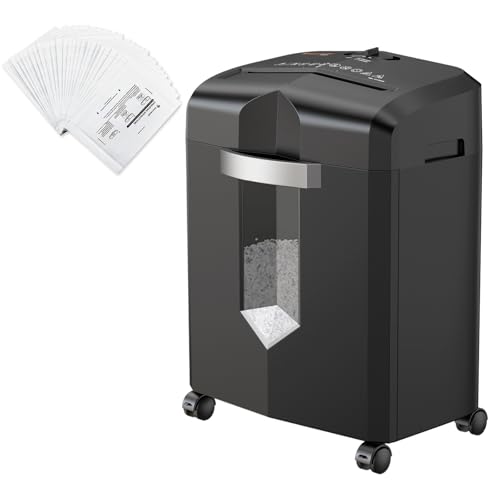 Bonsaii 12-Sheet Micro Cut Paper Shredder and 24-Pack Lubricant Sheets