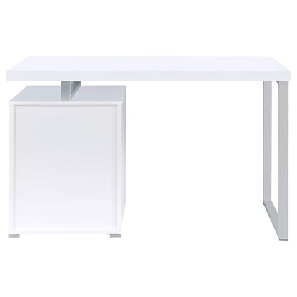 Coaster Brennan 47-Inch Rectangular 3-Drawer Desk with Storage White 800325 - color: White