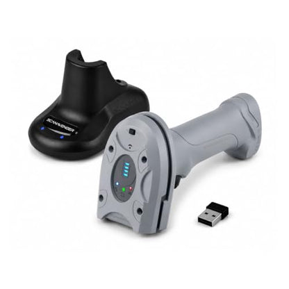 ScanAvenger Wireless Portable 1D&2D Cordless Bluetooth Rugged IP65 Barcode Scanner for Inventory - style: 1D&2D Rugged IP65 with Upgraded Next Gen Stand