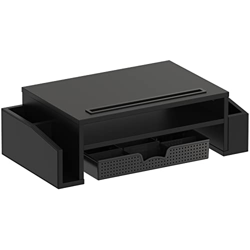 Simple Houseware Desk Monitor Stand Riser w/ Adjustable Tray, Black - color: Black