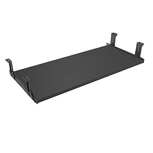 FRMSAET Office Product 20/24/30 inch Keyboard Drawer Tray (30 inch, Black) | Heavy Duty Wood Pull-Out Under Desk Computer Platform Sliding Drawer Suits with Adjustable Height Slides，Save Space - color: Black, size: Large