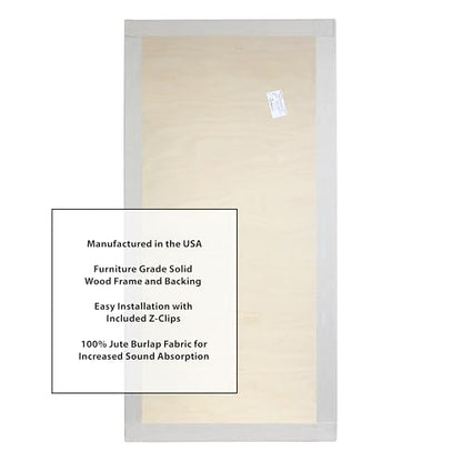 ATS Acoustics Sound Absorbing Acoustic Panel 24" x 48" x 2" Beveled Edge (Ivory) - color: Ivory