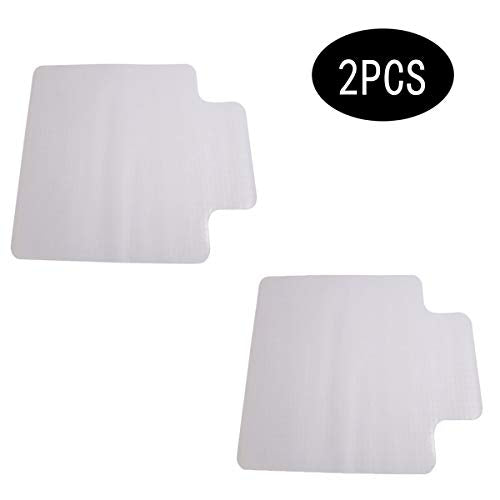48 Inch Office Chair Mat for Carpet,Clear PVC Floor Protector with Lip 2pcs - size: 2PCS