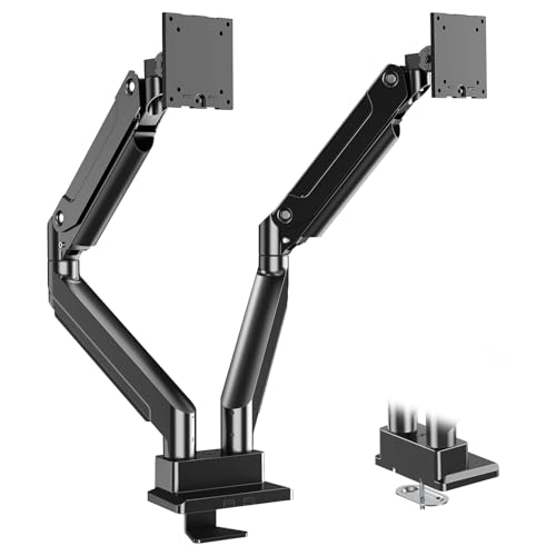 MOUNT PRO Dual Monitor Stand for Up to 44 lbs Ultrawide Screens Max 49 Inch, Heavy Duty Monitor Arm for 2 Monitors, Premium Full Motion Double Computer Desk Mount, VESA Mount 75x75/100x100mm - size: Max 49", style: Dual