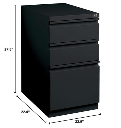 Lorell LLR49527 Mobile File Pedestal, Black