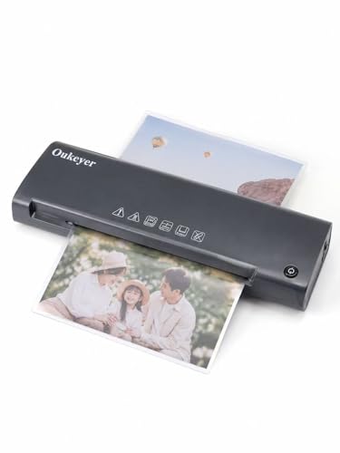 Laminator Machine, A4 Thermal Laminator with Laminating Sheets, 400mm/min High Speed Laminator, One-Touch Operation, Anti-Jam Design, Low Noise, for Home School Office Photos Documents Crafts